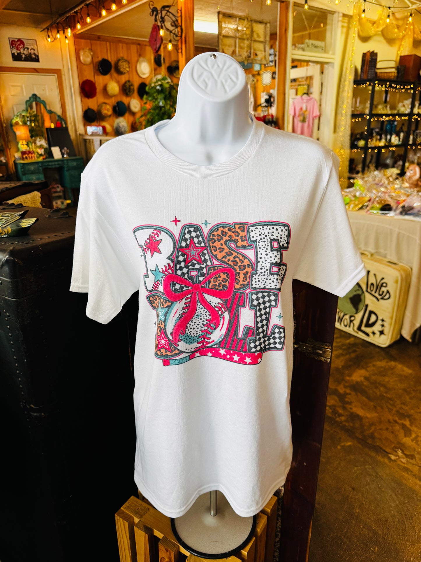 BASEBALL COQUETTE BOW TEE