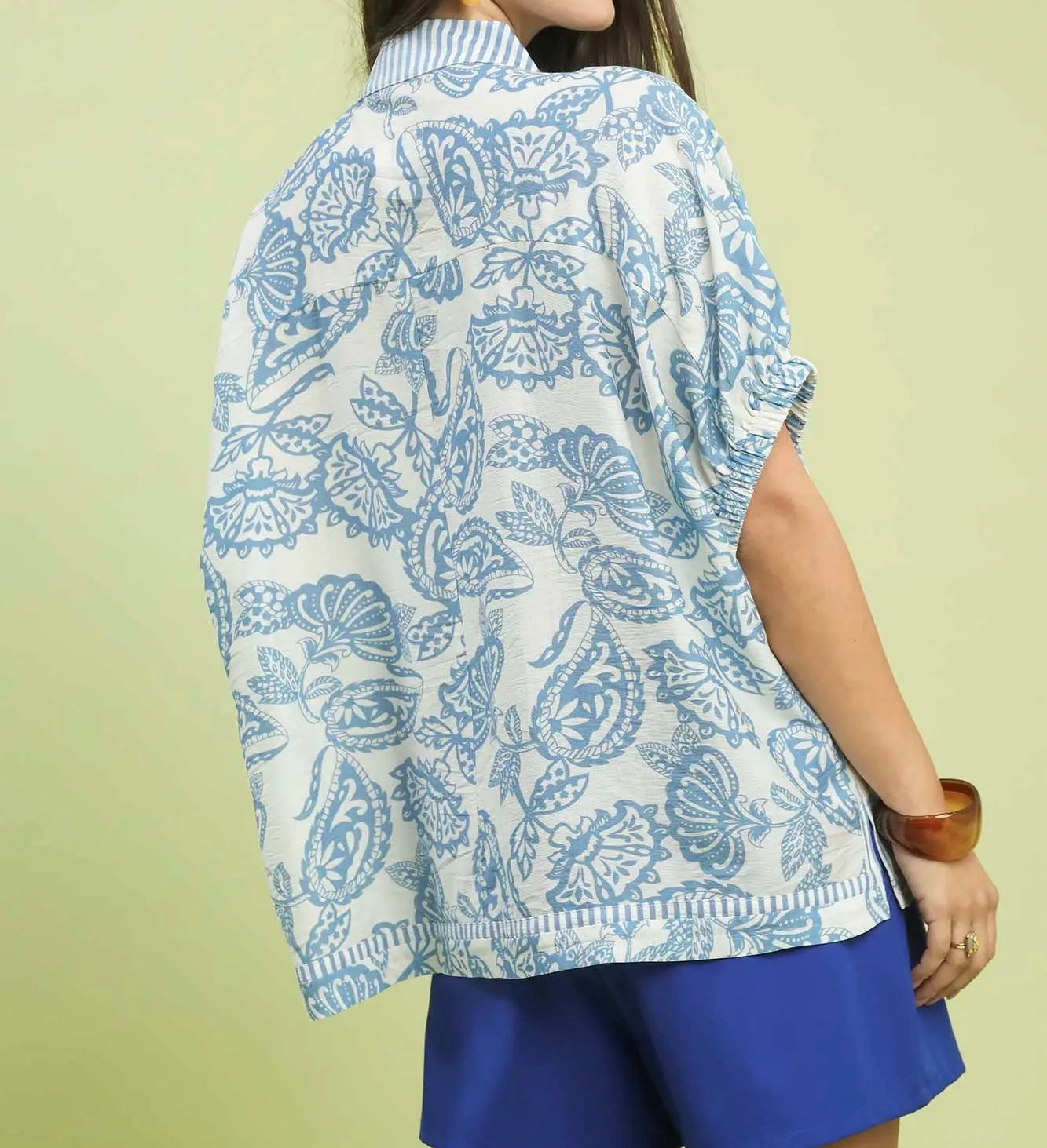 BOTANICAL TRIM TUNIC TOP