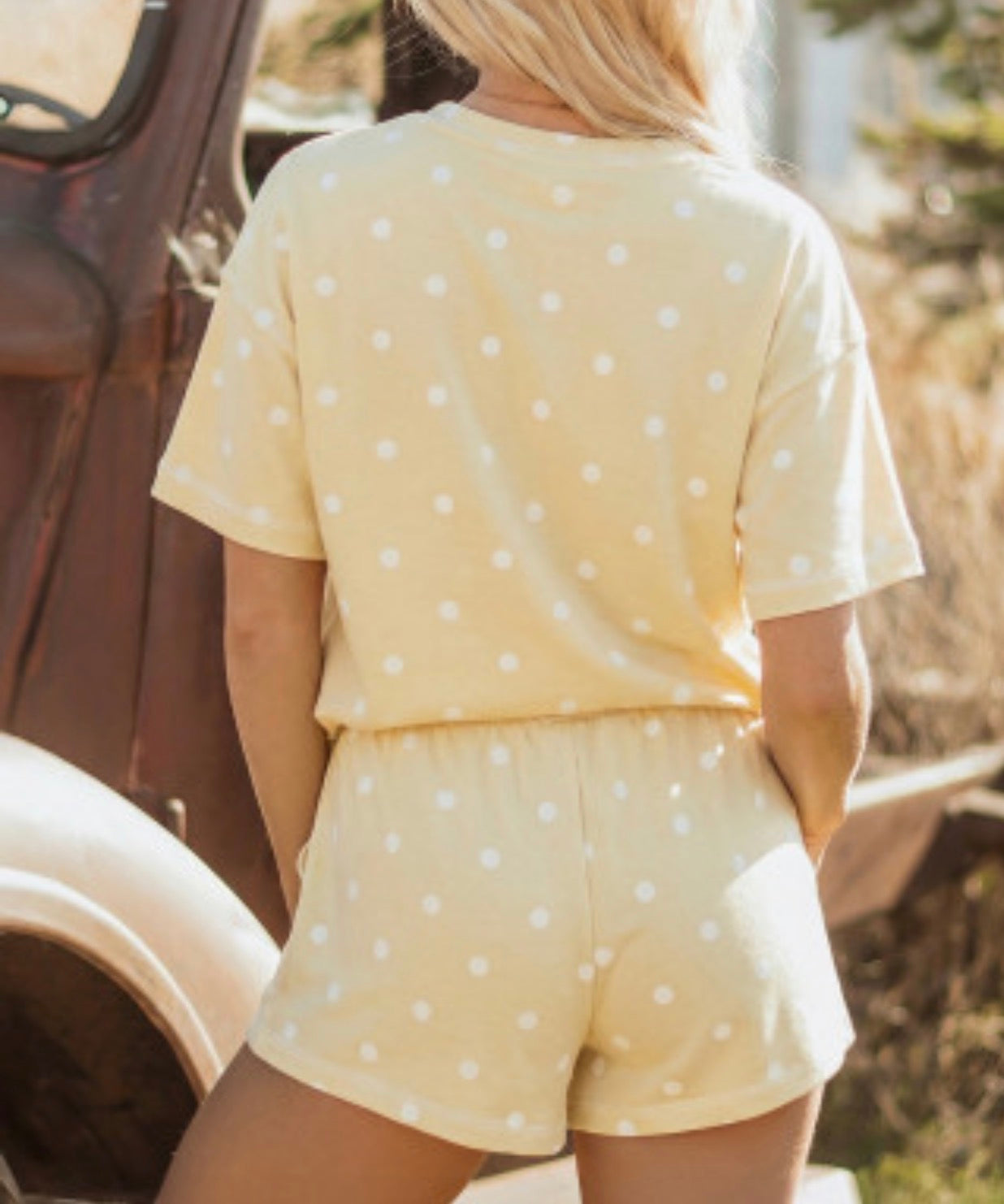 YELLOW POLKA DOT SET