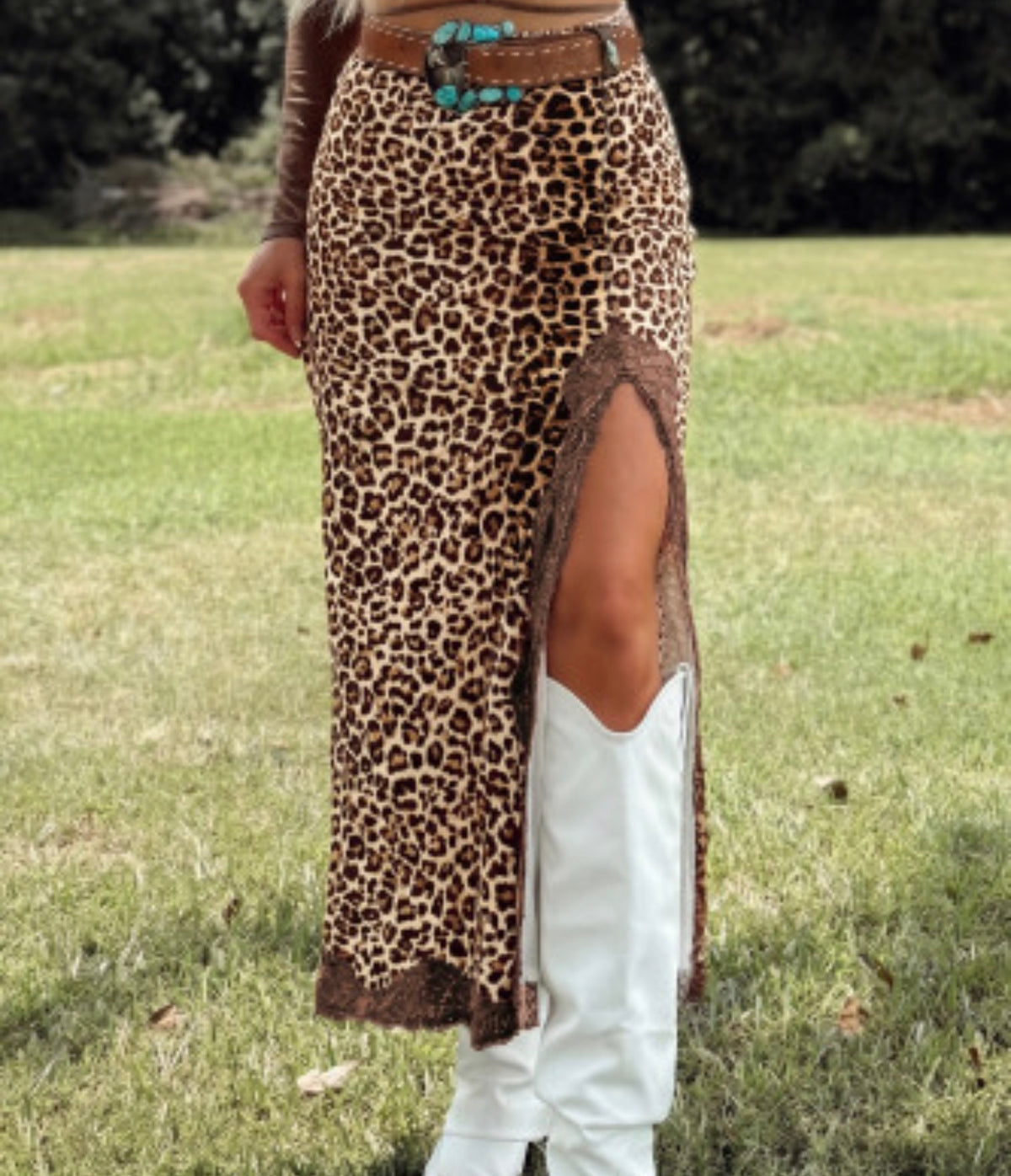 ZEDDIE LEOPARD SKIRT