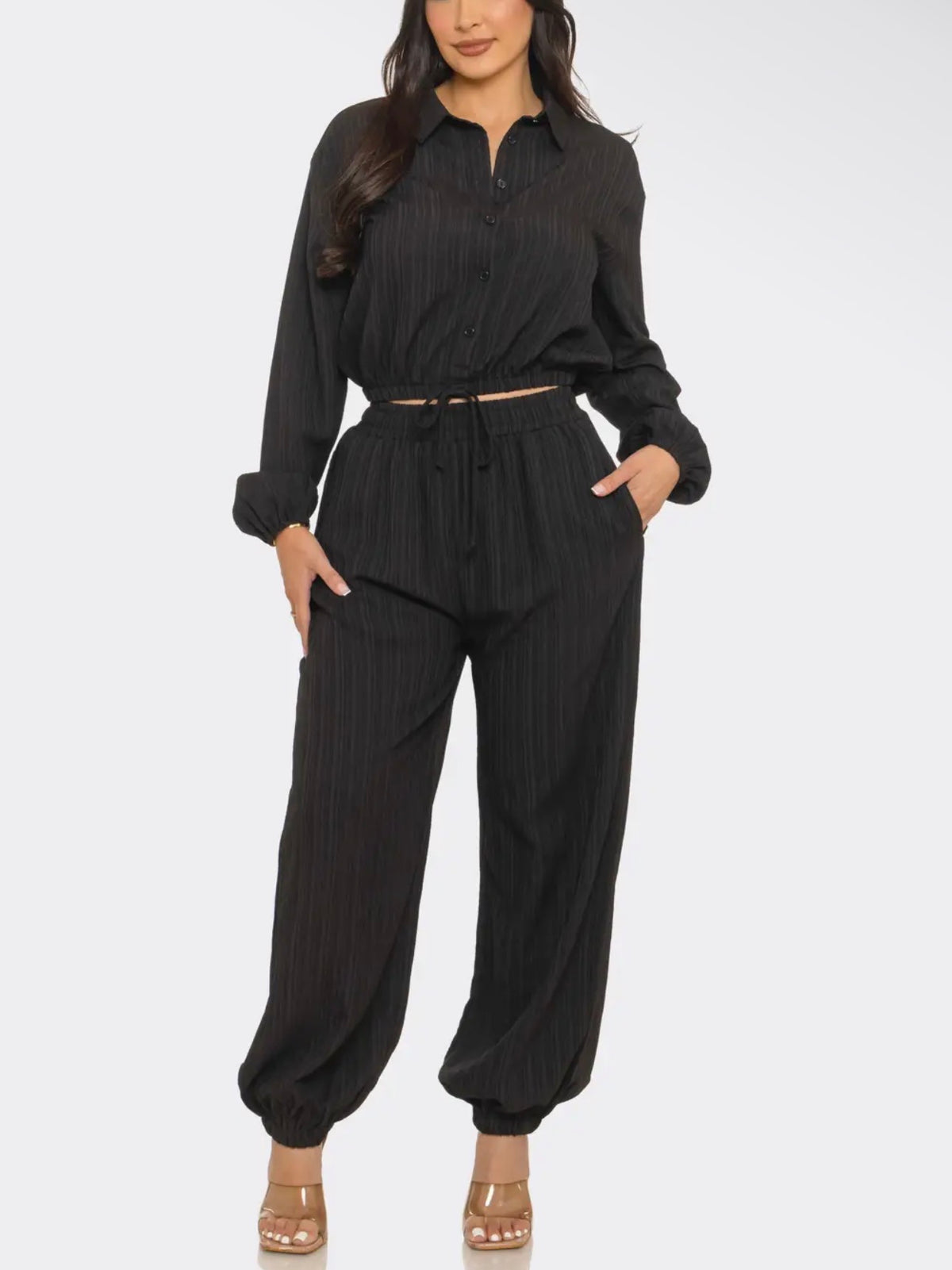 ARIANA BLACK PANT SET