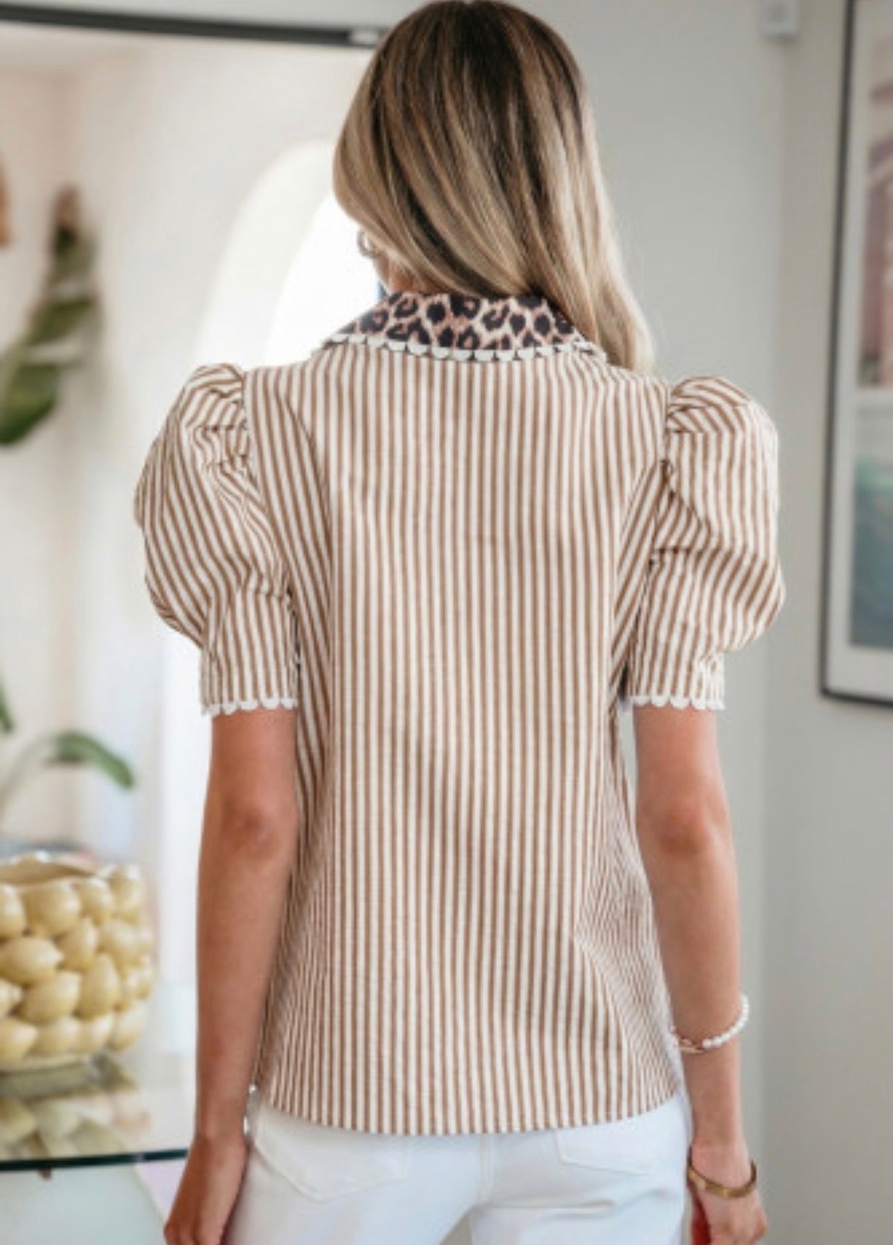 JILLIAN LEOPARD BLOUSE