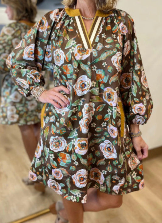 GILLI FLORAL MINI DRESS