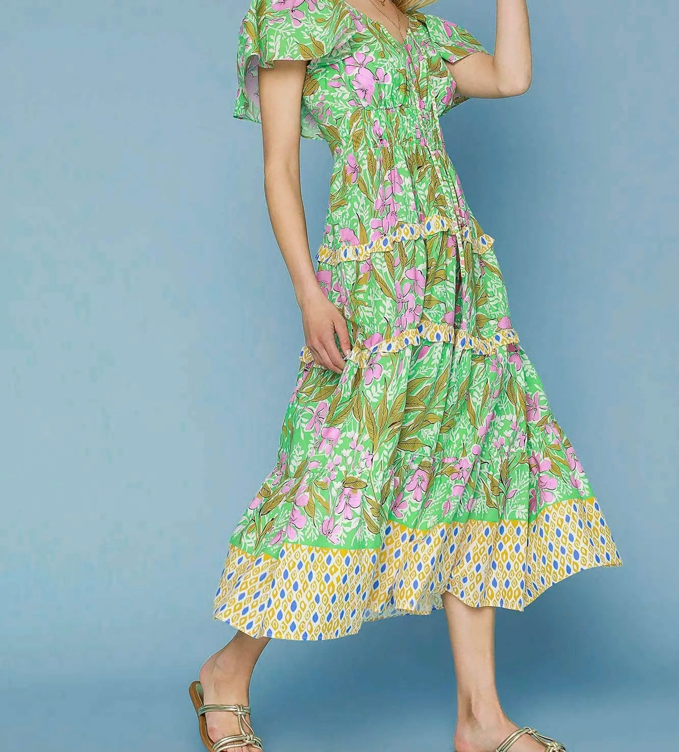 ALIYAH FLORAL MIDI DRESS