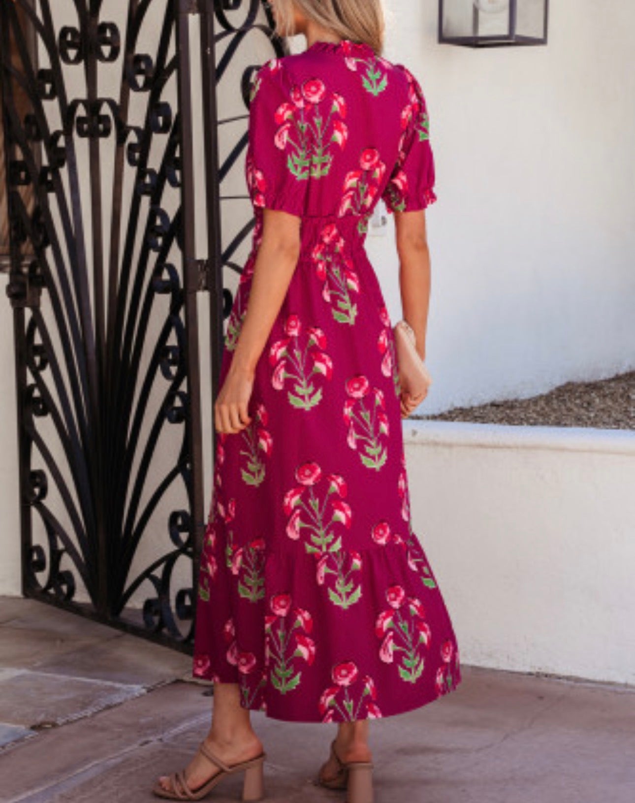 MALIBU FLORAL MIDI DRESS