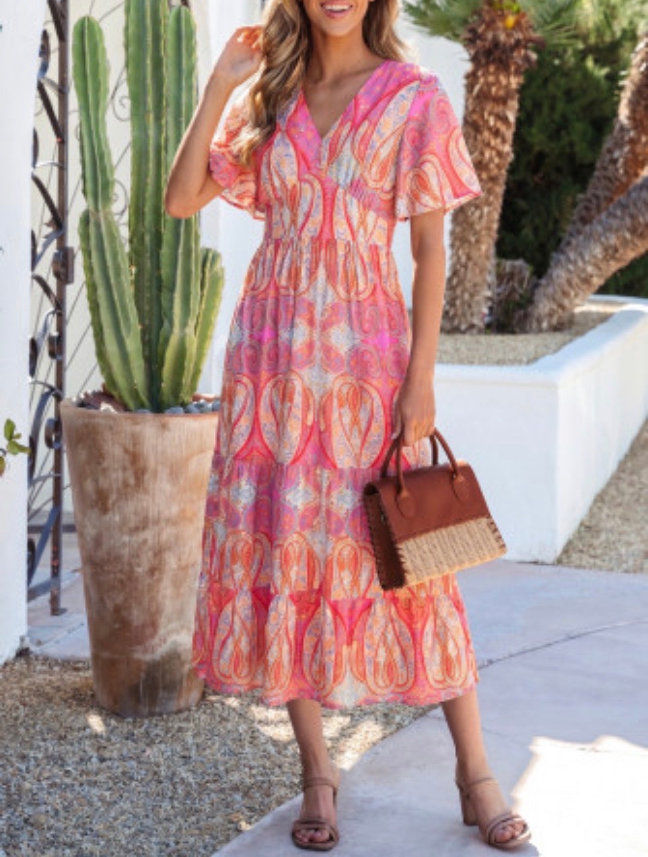 CELEBRATE GOOD TIMES MIDI DRESS