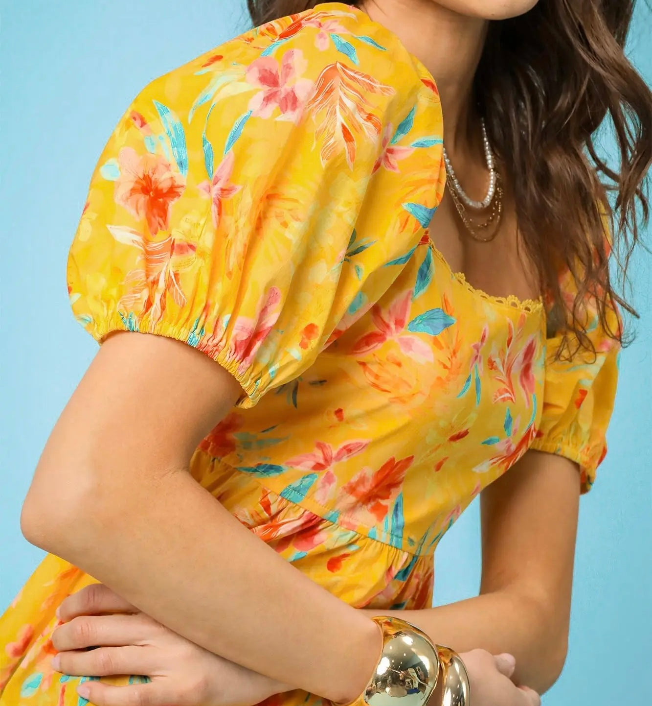 ASHER FLORAL BABYDOLL DRESS