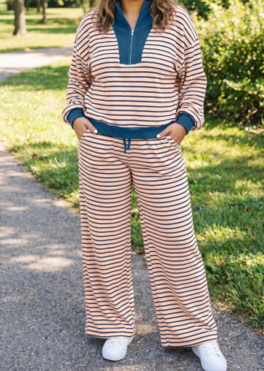 CURVY CASEY STRIPED SET