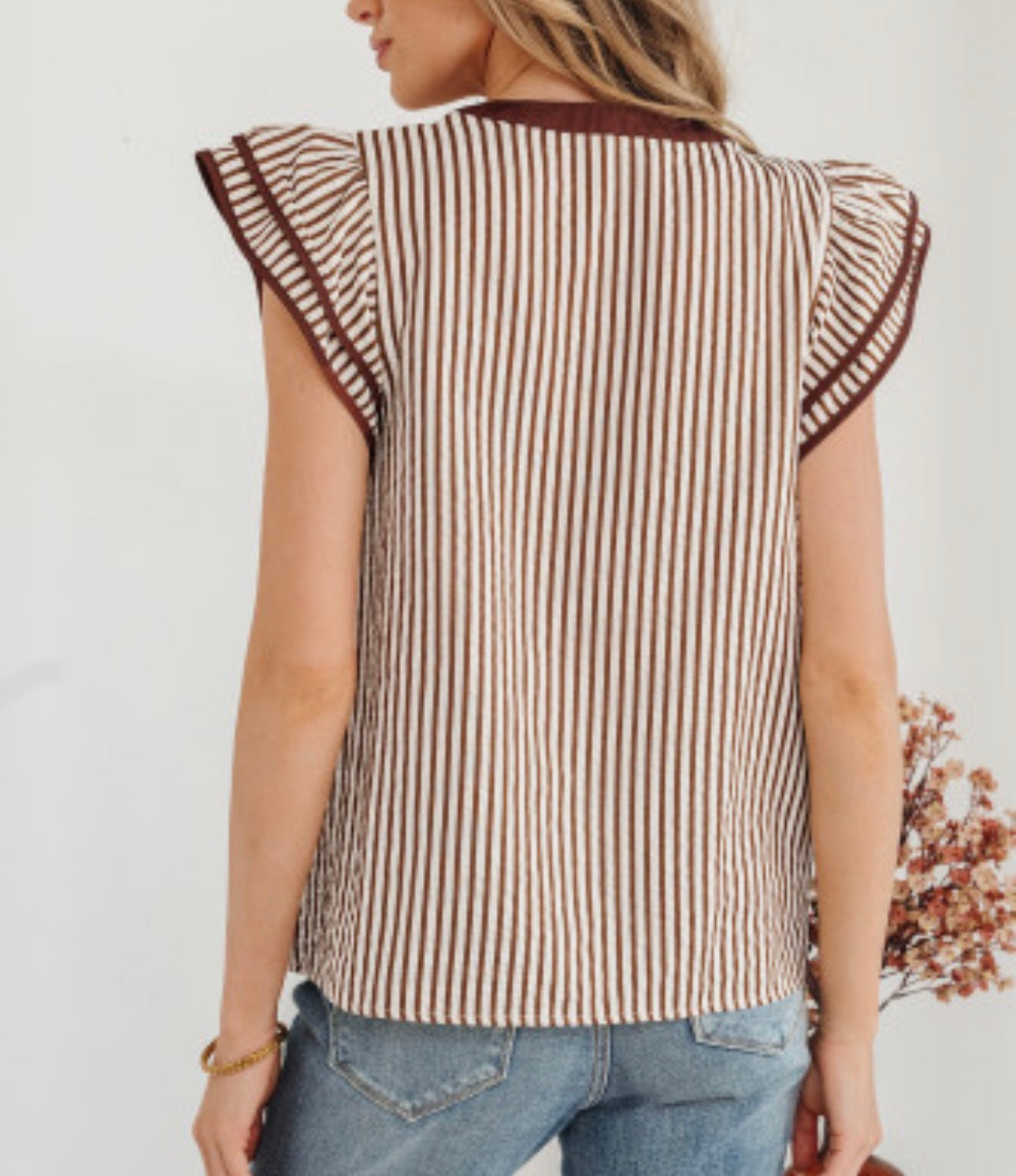 DANIKA STRIPED BLOUSE