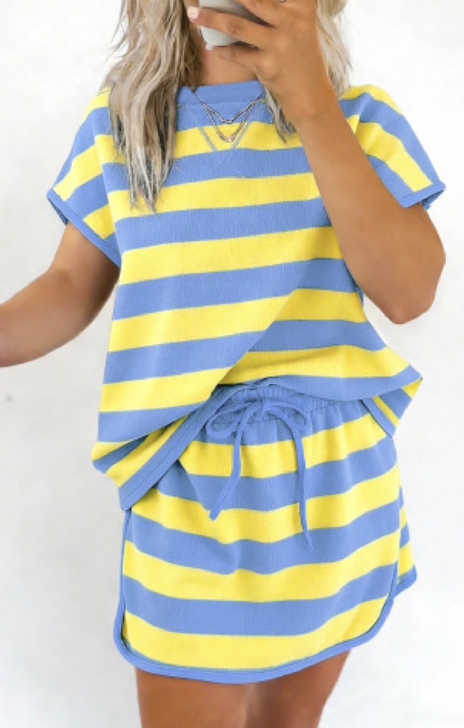 AVA STRIPED SKORT SET