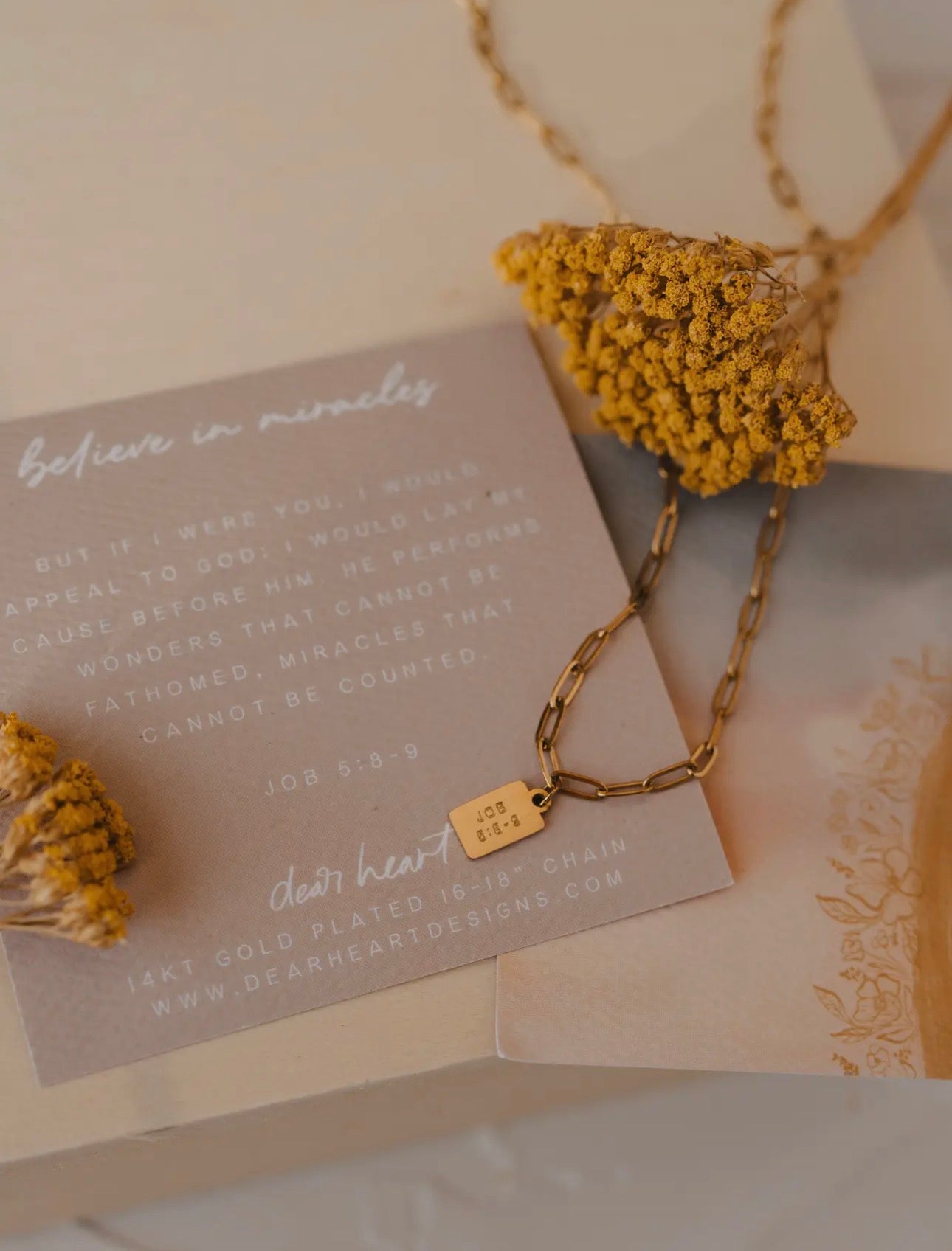 JOB 5:8-9 NECKLACE