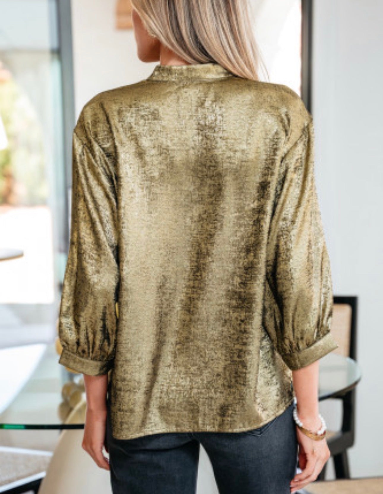 GOLD METALLIC BLOUSE